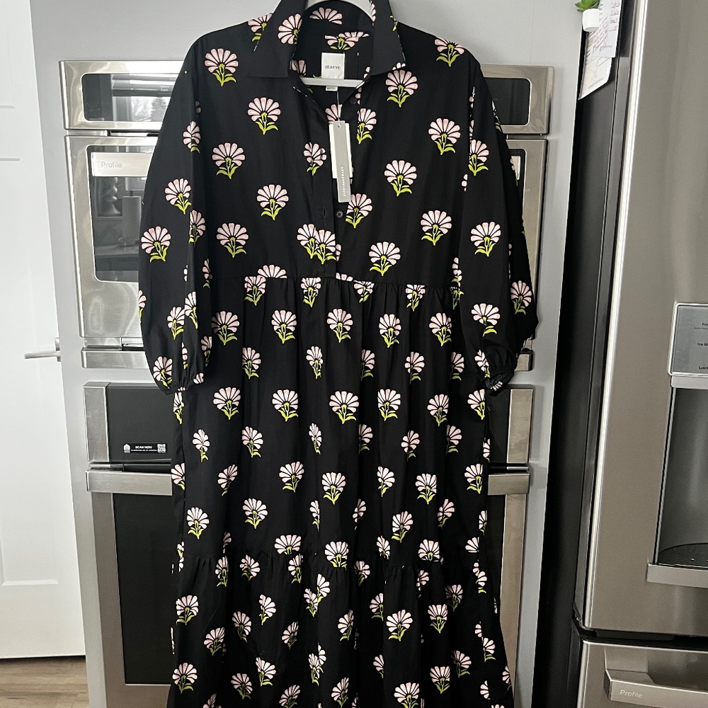 NWT Anthropologie Maeve Bettina Tiered Shirt Dress SM